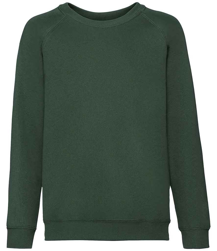Fruit of the Loom Fruit of the Loom Kids Classic Raglan Sweatshirt Bottle Green