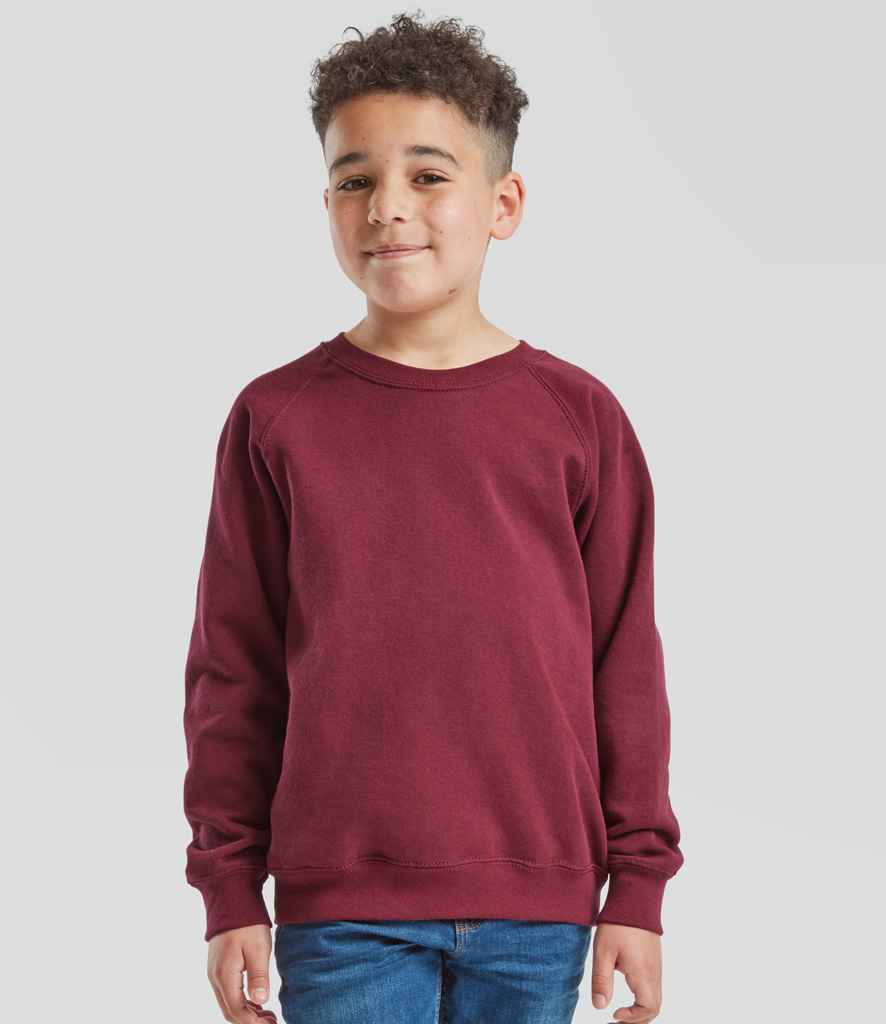 Fruit of the Loom Kids Classic Raglan Sweatshirt - model image