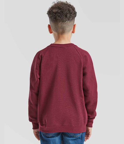 Fruit of the Loom Fruit of the Loom Kids Classic Raglan Sweatshirt Burgundy