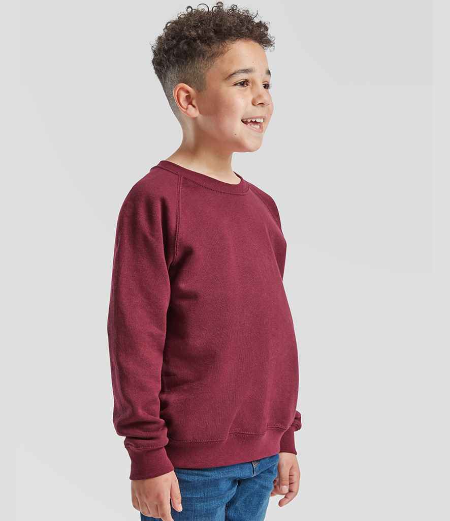 Fruit of the Loom Fruit of the Loom Kids Classic Raglan Sweatshirt Burgundy