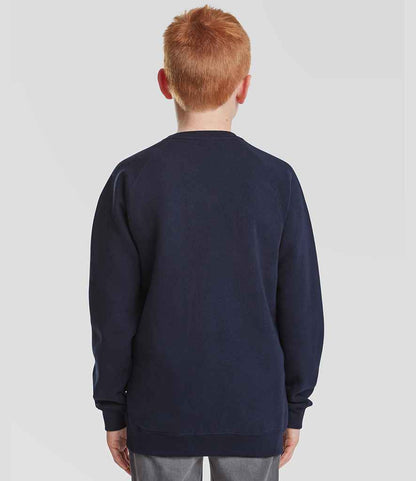 Fruit of the Loom Fruit of the Loom Kids Classic Raglan Sweatshirt Deep Navy