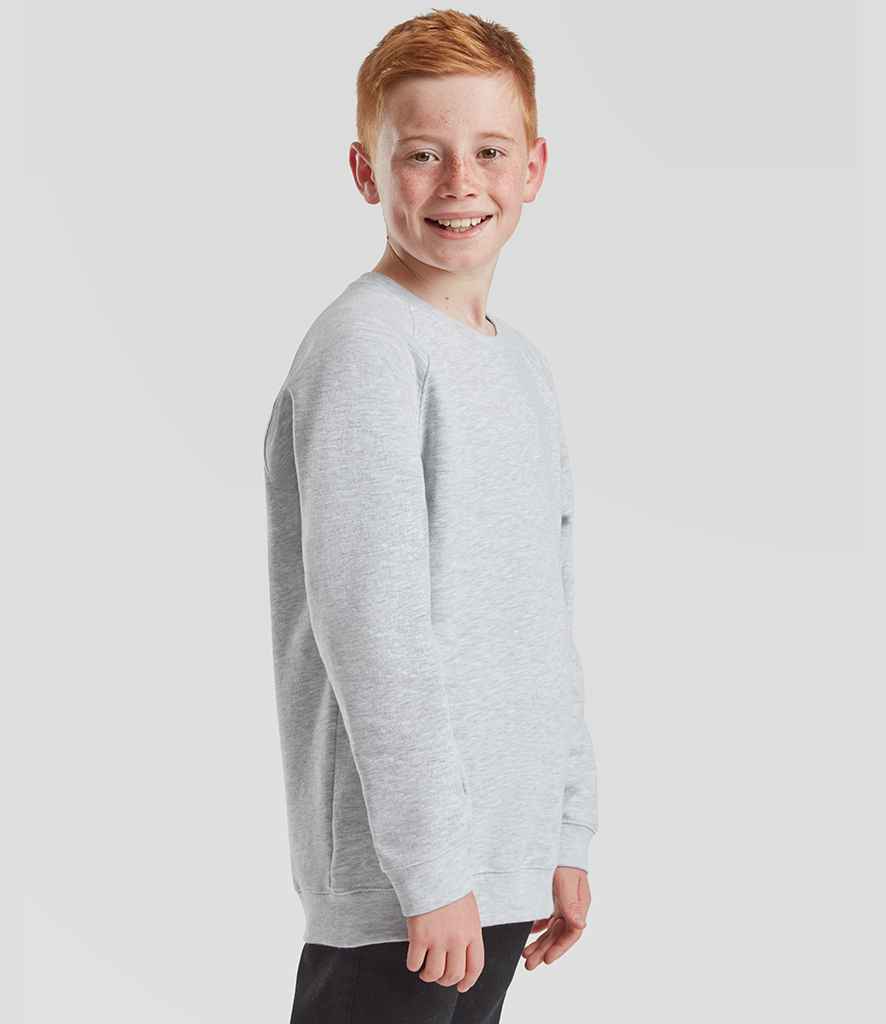 Fruit of the Loom Fruit of the Loom Kids Classic Raglan Sweatshirt Heather Grey