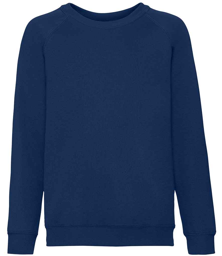 Fruit of the Loom Kids Classic Raglan Sweatshirt in Navy