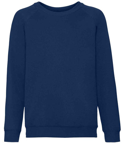 Fruit of the Loom Kids Classic Raglan Sweatshirt in Navy