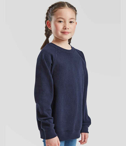 Fruit of the Loom Fruit of the Loom Kids Classic Raglan Sweatshirt Navy