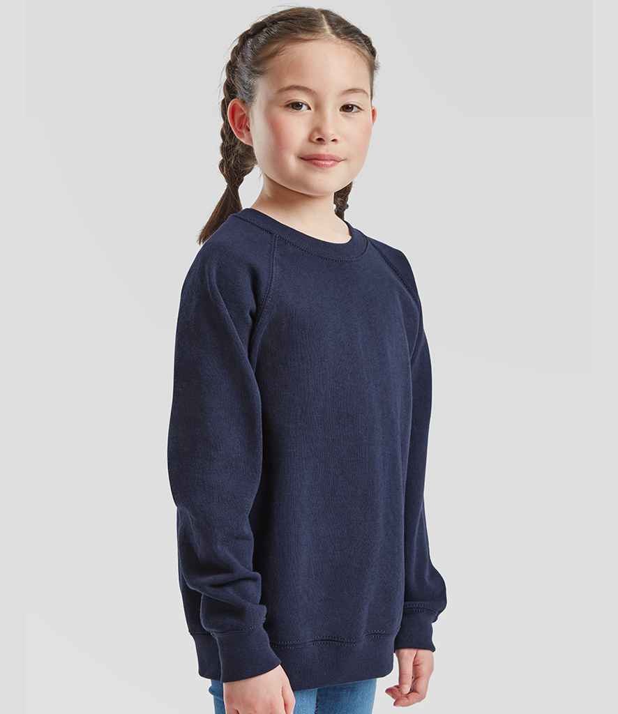 Fruit of the Loom Fruit of the Loom Kids Classic Raglan Sweatshirt Navy