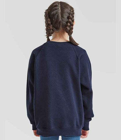 Fruit of the Loom Fruit of the Loom Kids Classic Raglan Sweatshirt Navy