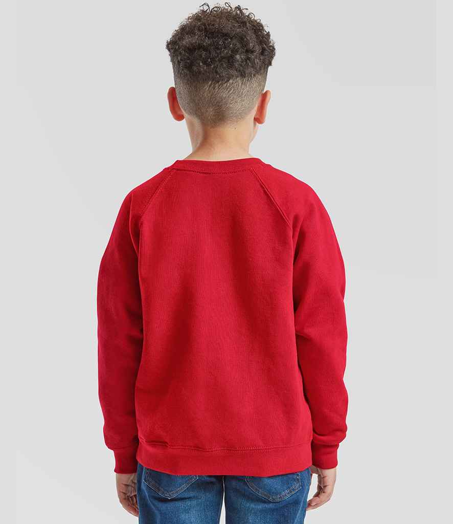 Fruit of the Loom Fruit of the Loom Kids Classic Raglan Sweatshirt Red