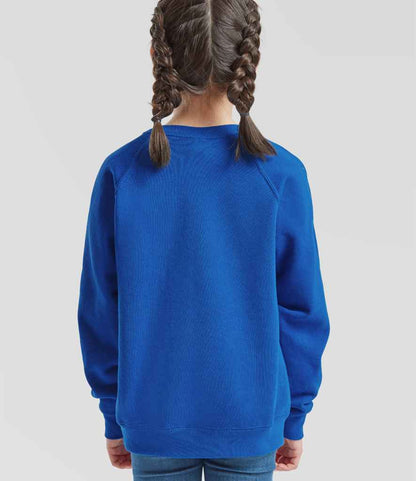 Fruit of the Loom Fruit of the Loom Kids Classic Raglan Sweatshirt Royal Blue
