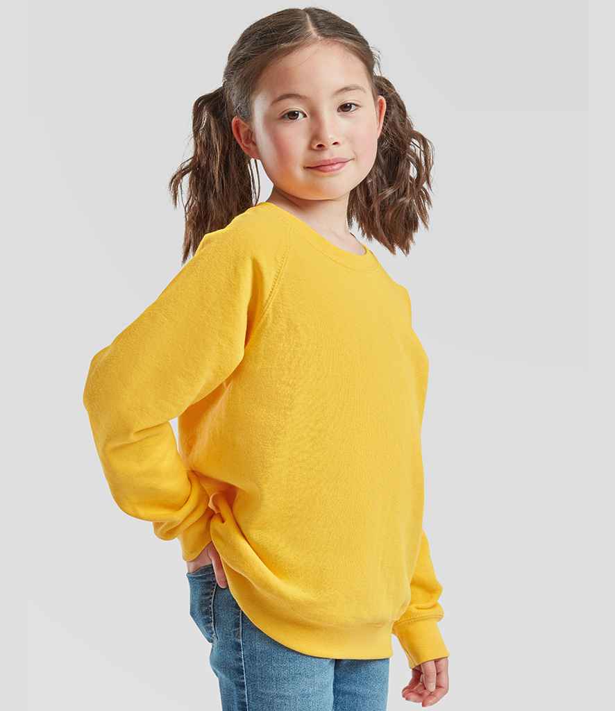 Fruit of the Loom Fruit of the Loom Kids Classic Raglan Sweatshirt Sunflower