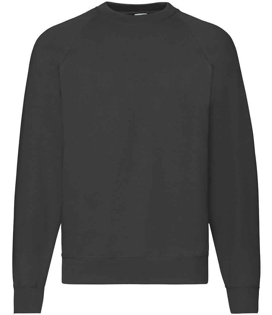 Fruit of the Loom Classic Raglan Sweatshirt in Black