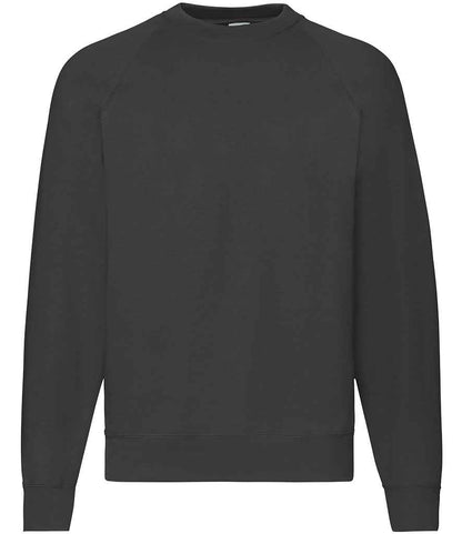 Fruit of the Loom Classic Raglan Sweatshirt in Black