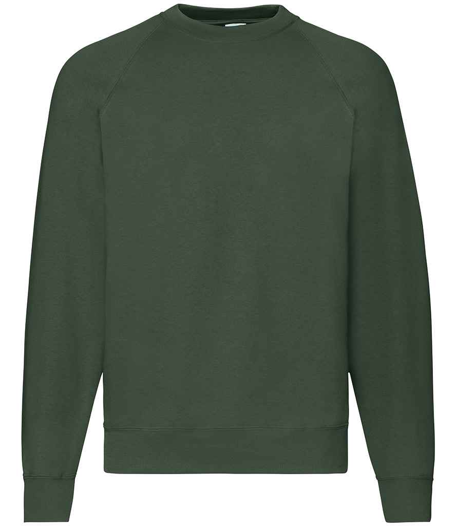 Fruit of the Loom Classic Raglan Sweatshirt in Bottle Green
