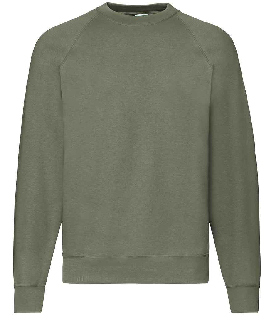 Fruit of the Loom Classic Raglan Sweatshirt in Classic Olive