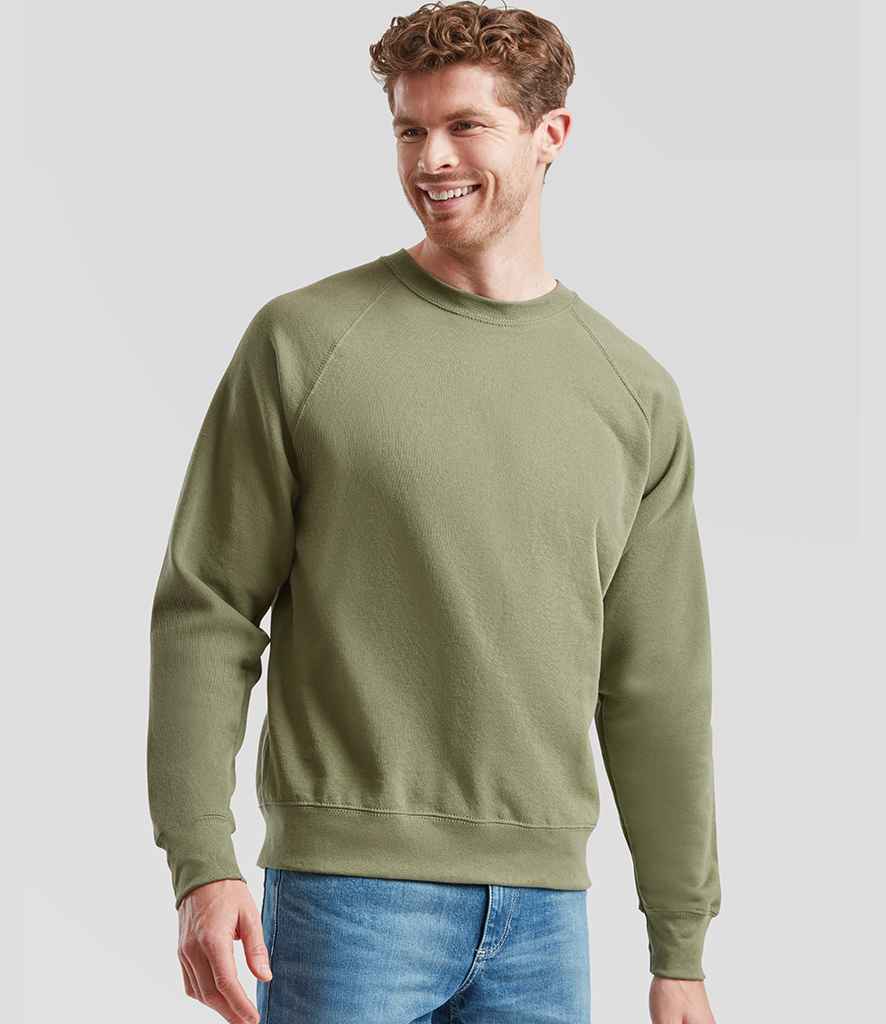 Fruit of the Loom Fruit of the Loom Classic Raglan Sweatshirt Classic Olive