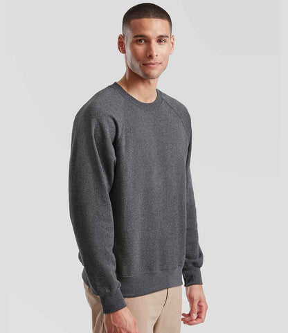 Fruit of the Loom Fruit of the Loom Classic Raglan Sweatshirt Dark Heather