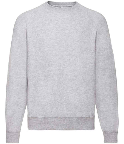 Fruit of the Loom Classic Raglan Sweatshirt in Heather Grey