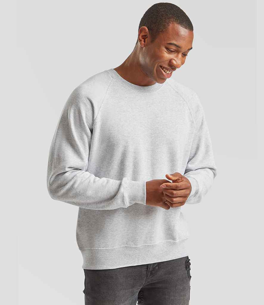 Fruit of the Loom Fruit of the Loom Classic Raglan Sweatshirt Heather Grey