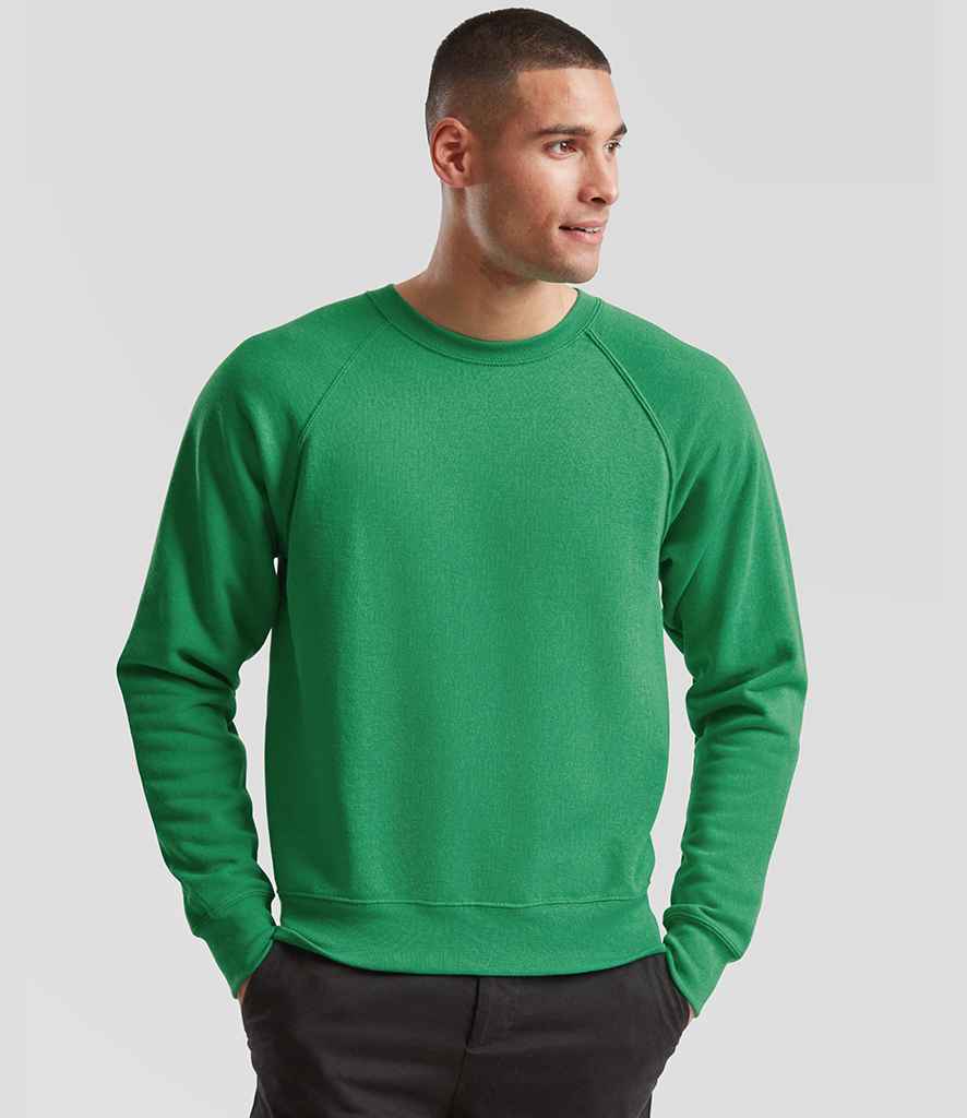 Fruit of the Loom Fruit of the Loom Classic Raglan Sweatshirt Heather Green