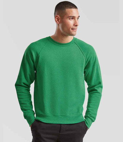 Fruit of the Loom Fruit of the Loom Classic Raglan Sweatshirt Heather Green