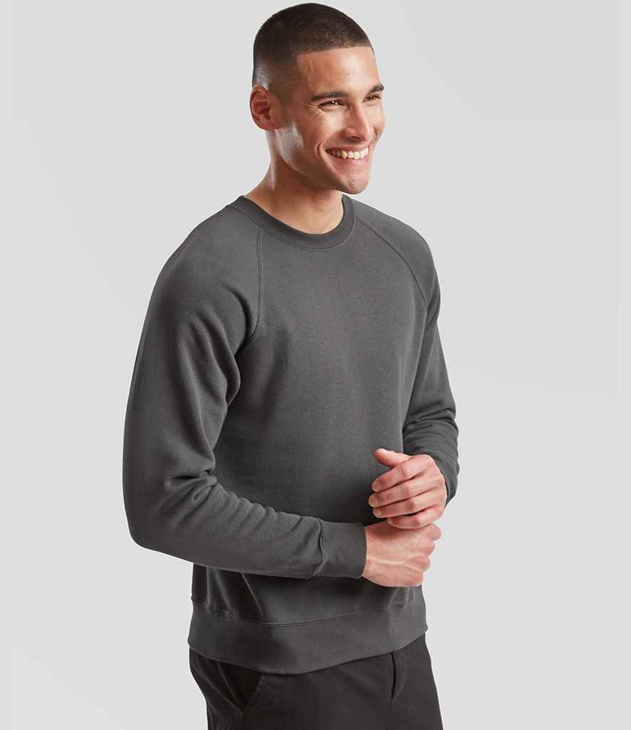 Fruit of the Loom Fruit of the Loom Classic Raglan Sweatshirt Light Graphite