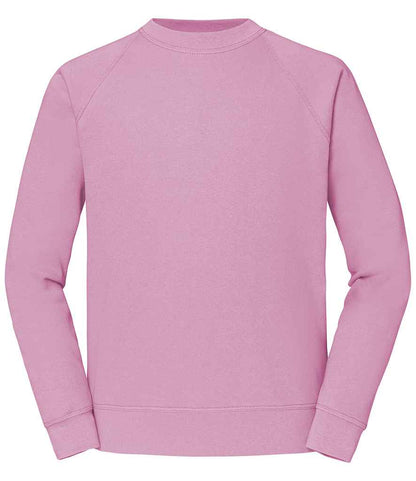 Fruit of the Loom Classic Raglan Sweatshirt in Light Pink