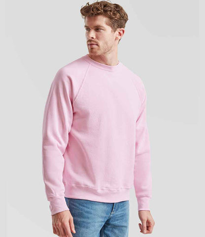 Fruit of the Loom Fruit of the Loom Classic Raglan Sweatshirt Light Pink