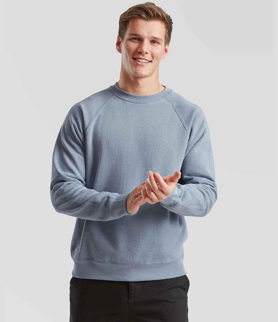 Fruit of the Loom Fruit of the Loom Classic Raglan Sweatshirt Mineral Blue