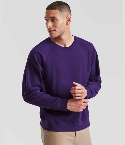 Fruit of the Loom Fruit of the Loom Classic Raglan Sweatshirt Purple