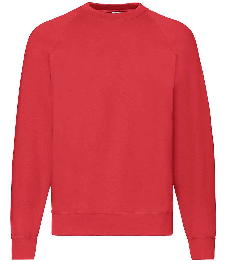 Fruit of the Loom Classic Raglan Sweatshirt in Red