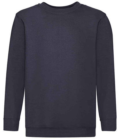 Fruit of the Loom Kids Classic Drop Shoulder Sweatshirt in Deep Navy