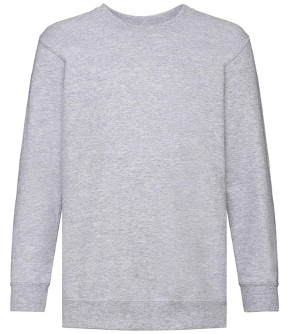 Fruit of the Loom Kids Classic Drop Shoulder Sweatshirt in Heather Grey