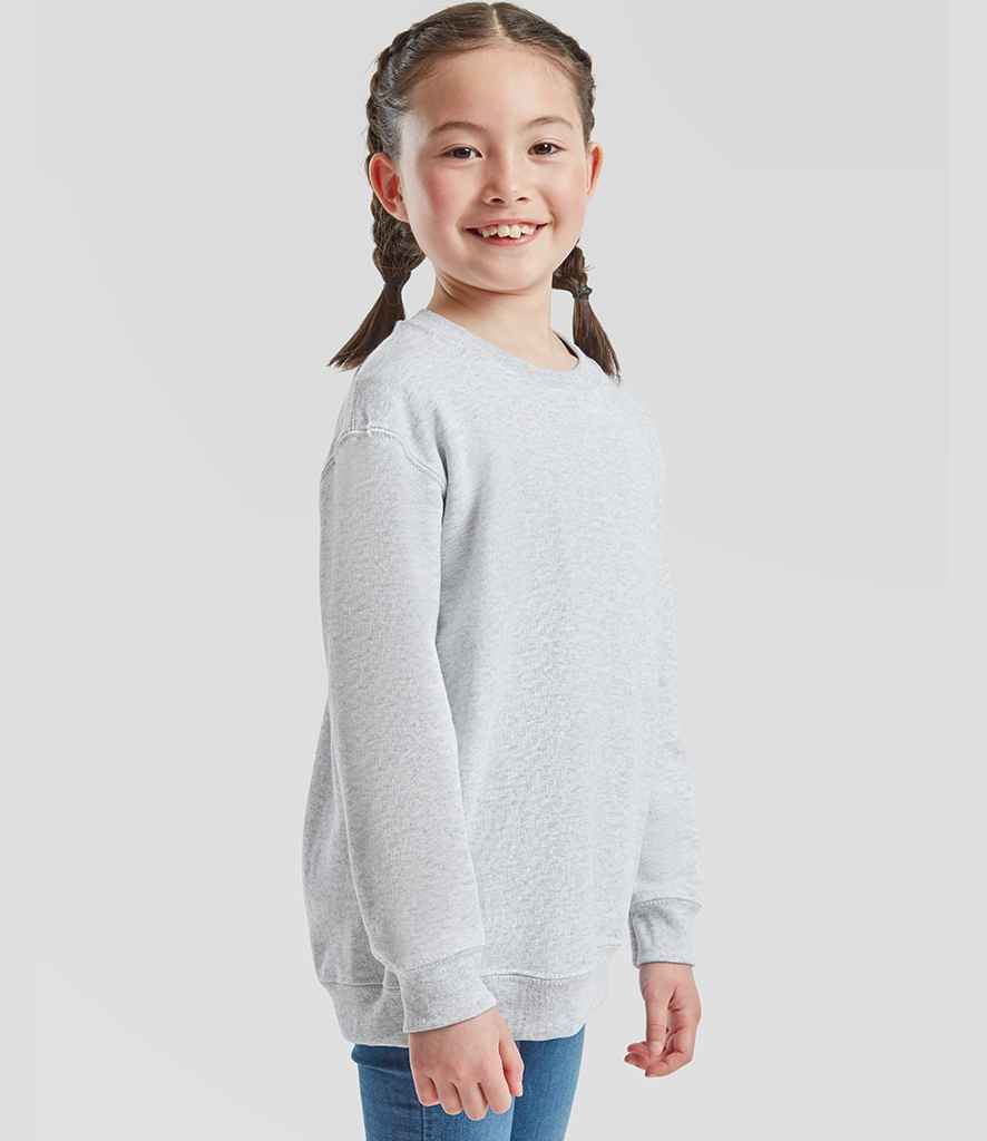 Fruit of the Loom Fruit of the Loom Kids Classic Drop Shoulder Sweatshirt Heather Grey