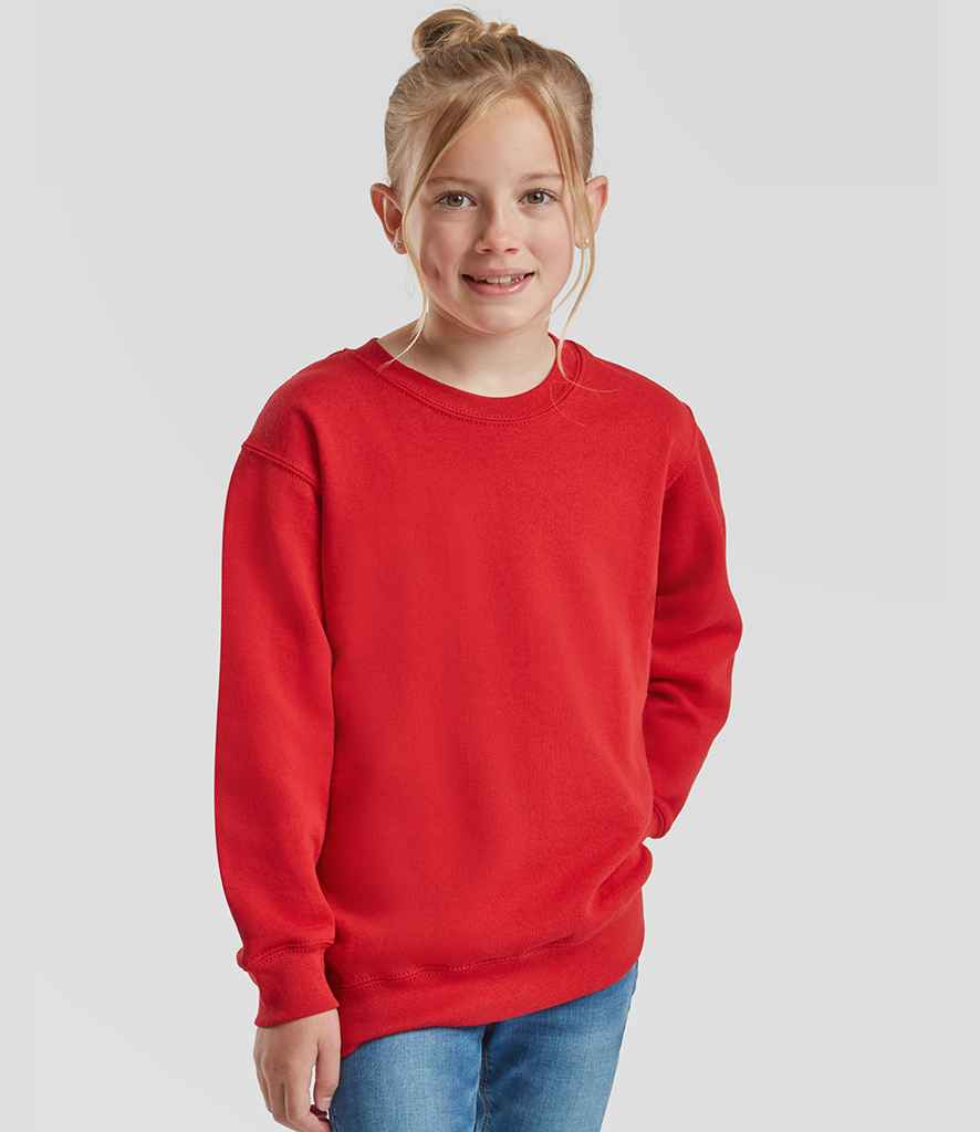 Fruit of the Loom Fruit of the Loom Kids Classic Drop Shoulder Sweatshirt Red