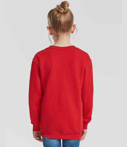 Fruit of the Loom Fruit of the Loom Kids Classic Drop Shoulder Sweatshirt Red