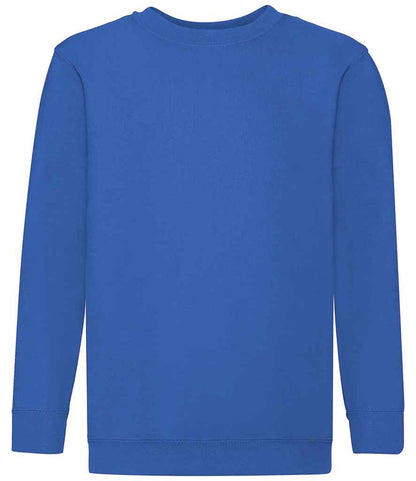 Fruit of the Loom Kids Classic Drop Shoulder Sweatshirt in Royal Blue
