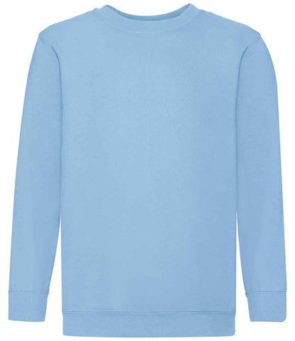 Fruit of the Loom Kids Classic Drop Shoulder Sweatshirt in Sky Blue