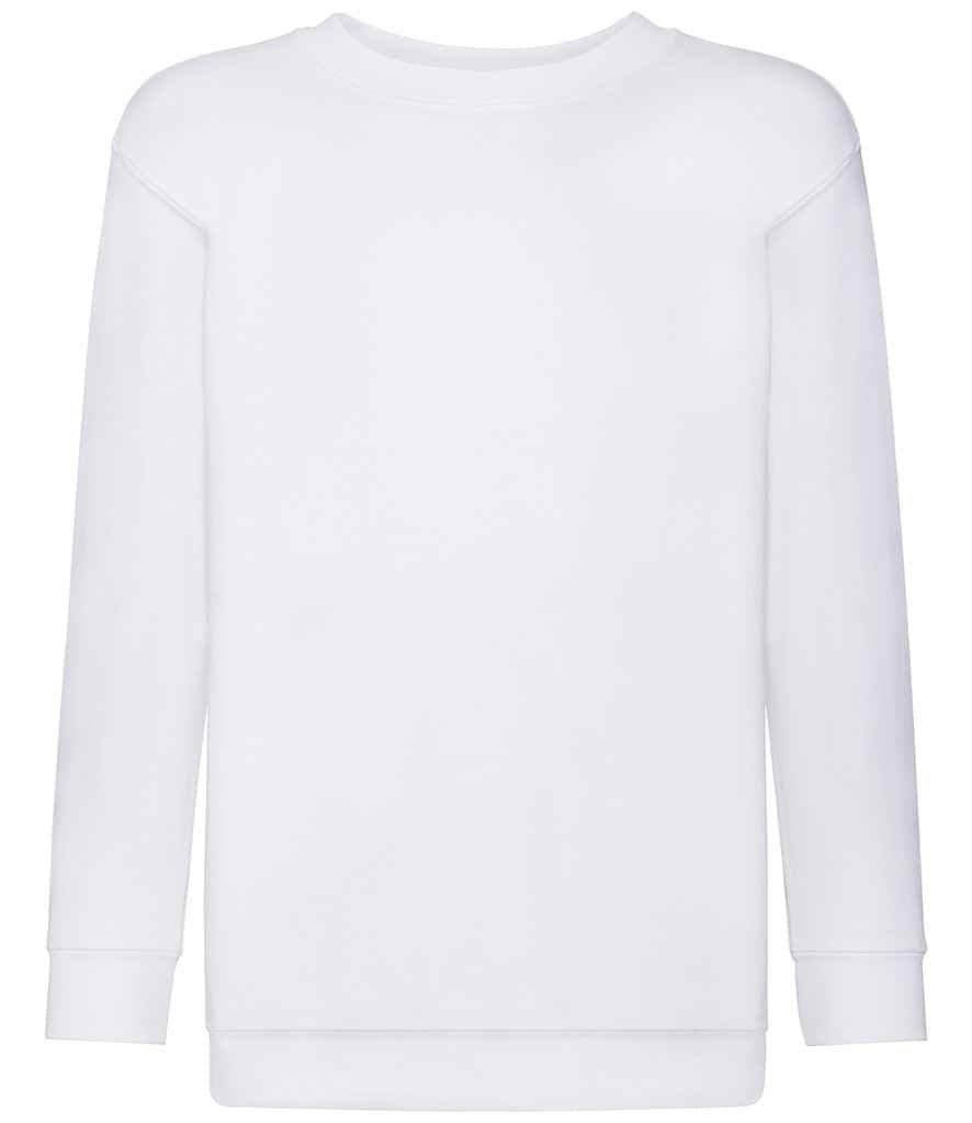 Fruit of the Loom Kids Classic Drop Shoulder Sweatshirt in White