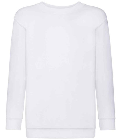 Fruit of the Loom Kids Classic Drop Shoulder Sweatshirt in White