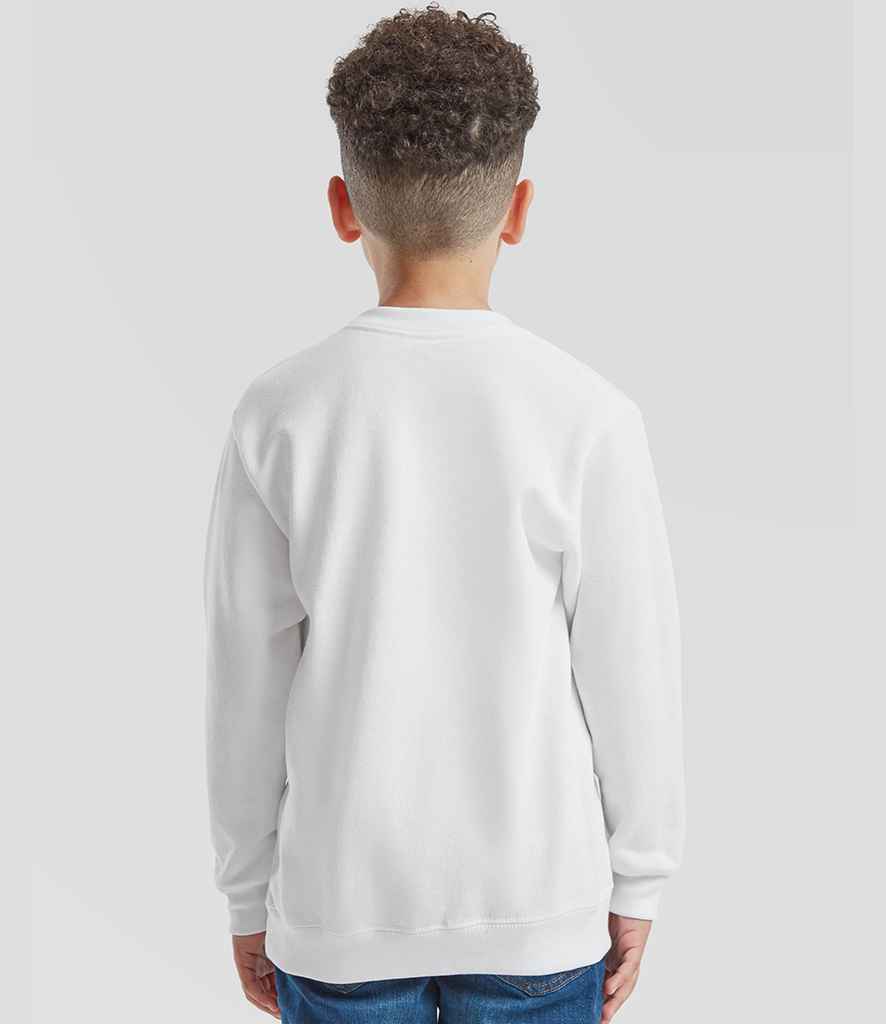 Fruit of the Loom Fruit of the Loom Kids Classic Drop Shoulder Sweatshirt White