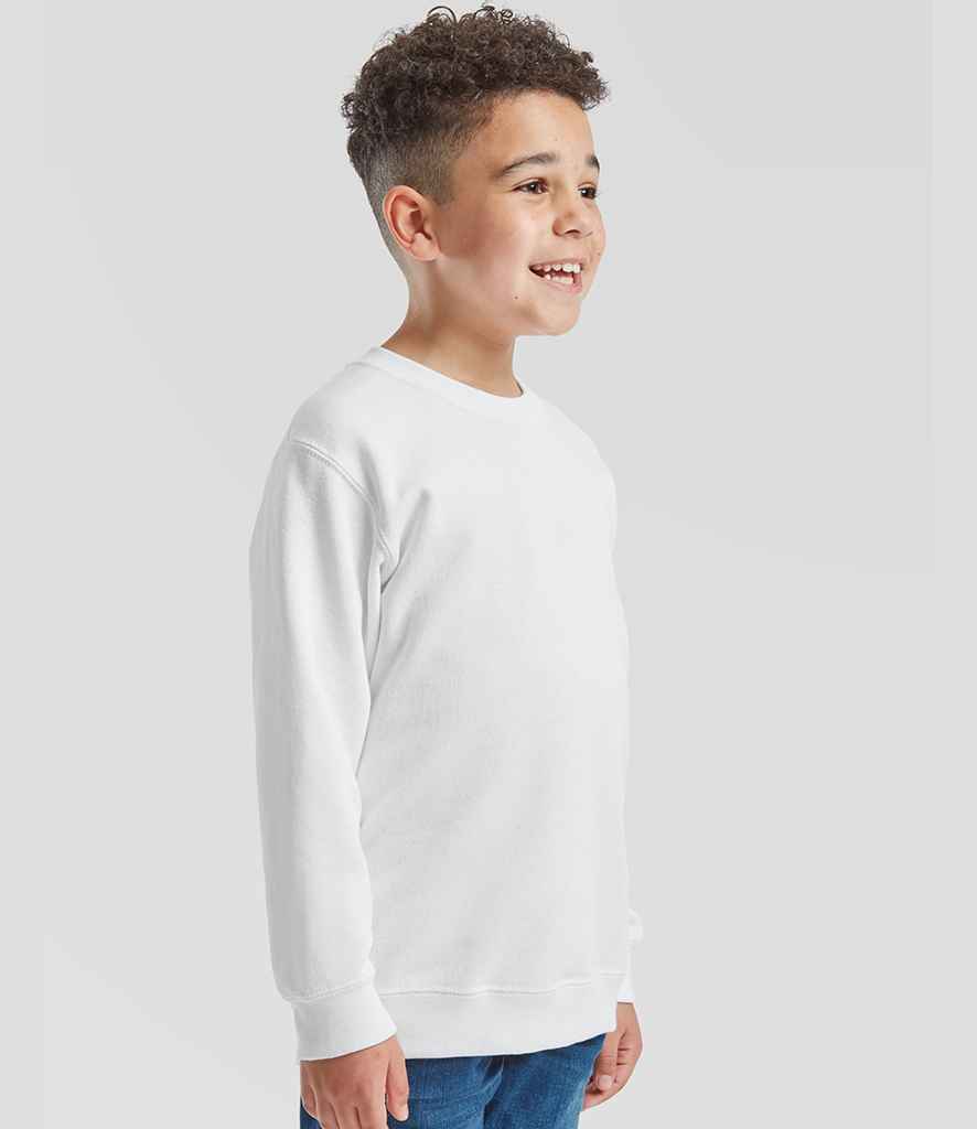 Fruit of the Loom Fruit of the Loom Kids Classic Drop Shoulder Sweatshirt White
