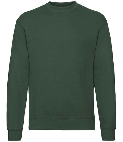 Fruit of the Loom Classic Drop Shoulder Sweatshirt in Bottle Green