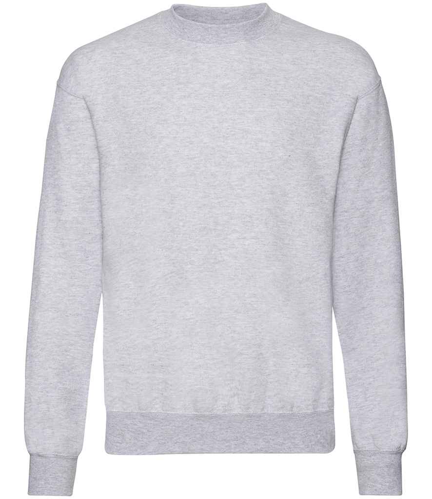 Fruit of the Loom Classic Drop Shoulder Sweatshirt in Heather Grey