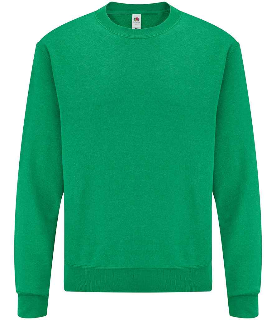 Fruit of the Loom Classic Drop Shoulder Sweatshirt in Heather Green