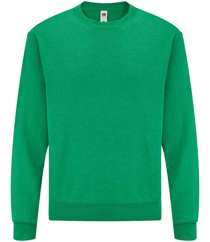 Fruit of the Loom Classic Drop Shoulder Sweatshirt in Heather Green