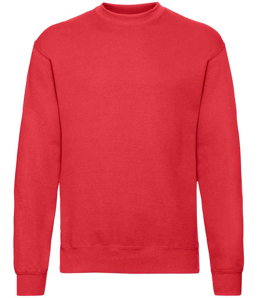 Fruit of the Loom Classic Drop Shoulder Sweatshirt in Red