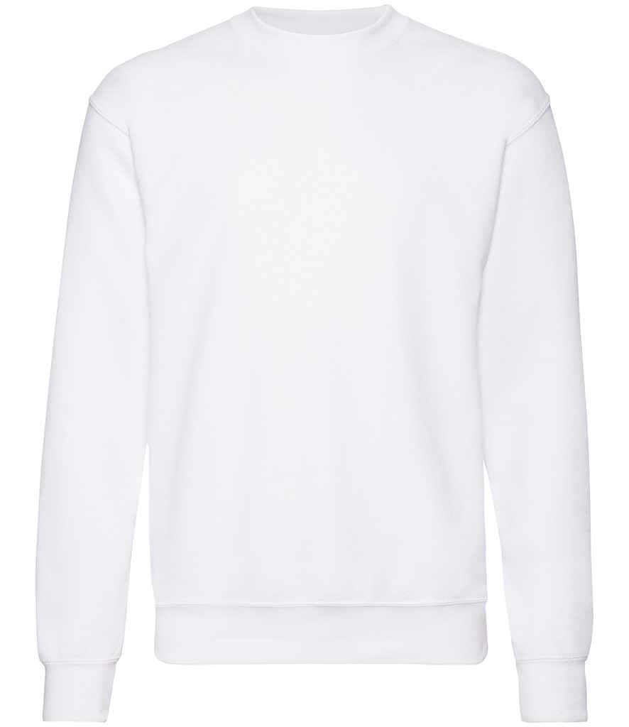 Fruit of the Loom Classic Drop Shoulder Sweatshirt in White