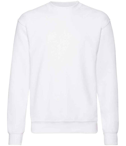 Fruit of the Loom Classic Drop Shoulder Sweatshirt in White