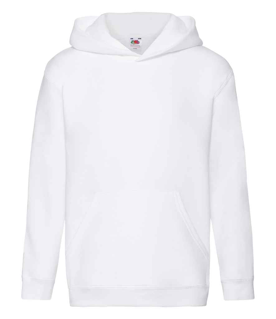 Fruit of the Loom Kids Premium Hooded Sweatshirt in White