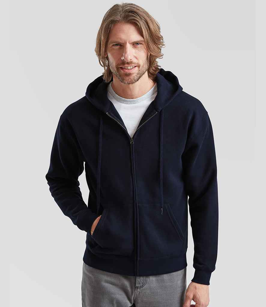 Fruit of the Loom Fruit of the Loom Premium Zip Hooded Sweatshirt Deep Navy